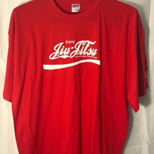 Jiu Jitsu Mens Tshirt Size 2XL in red